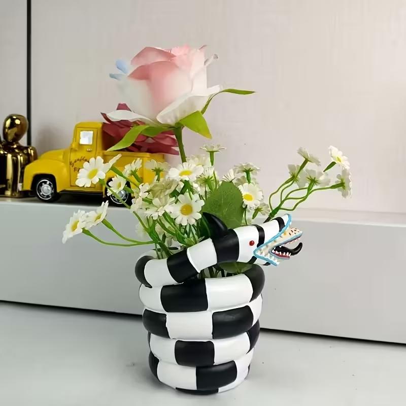 Snake Plant Ceramic - قطعة واحدة من وعاء الزهور المصنوع