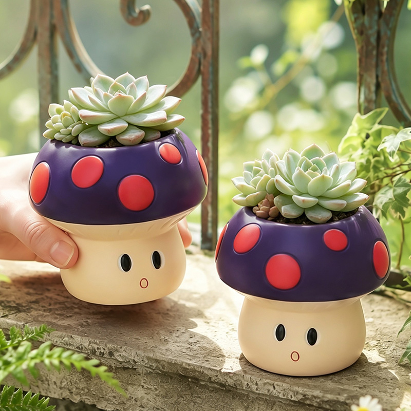 Snake Plant Ceramic - وعاء نباتات عصارية من الراتنج على
