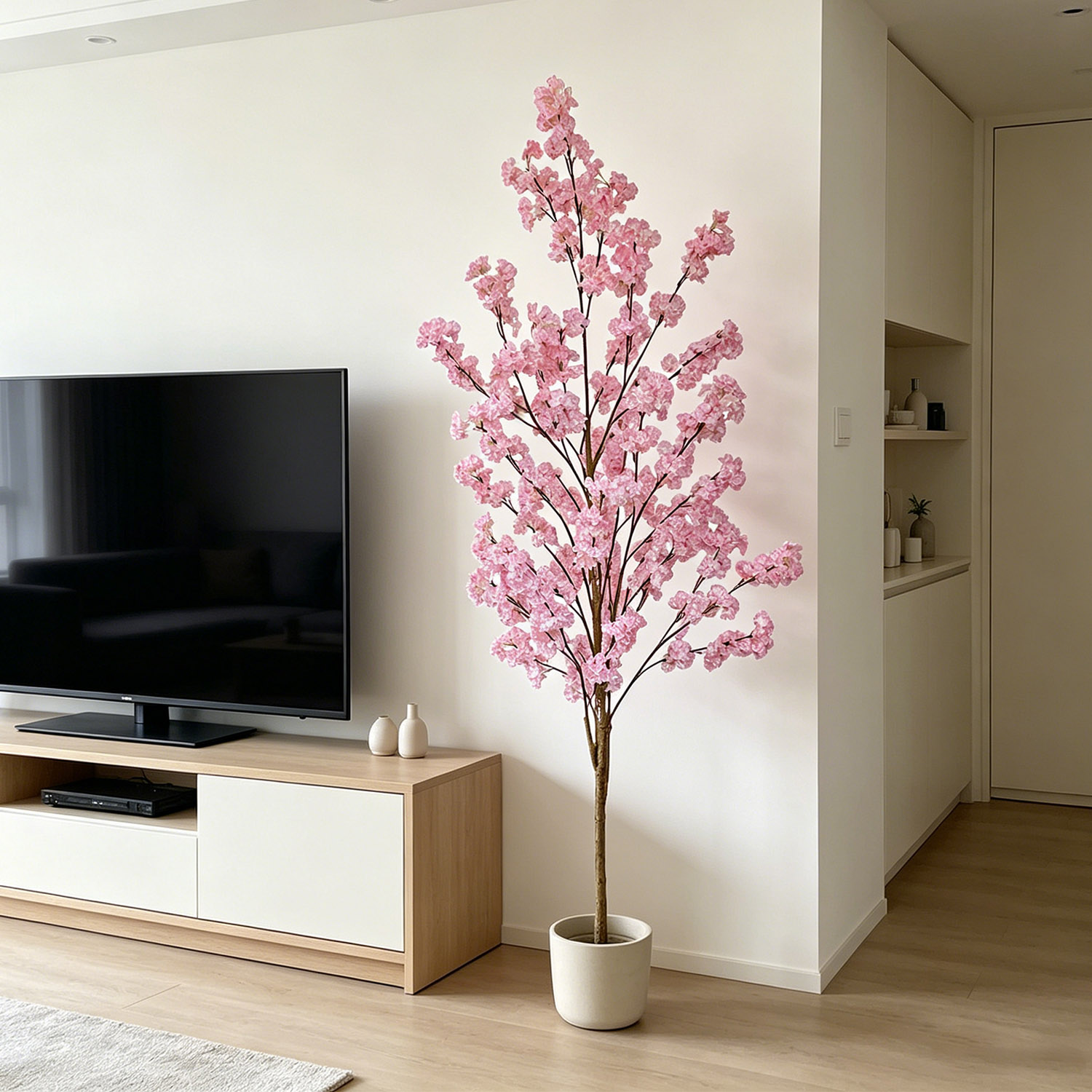 Fiddle Leaf Fig - نبات زهور الكرز الاصطناعية بطول 100-220