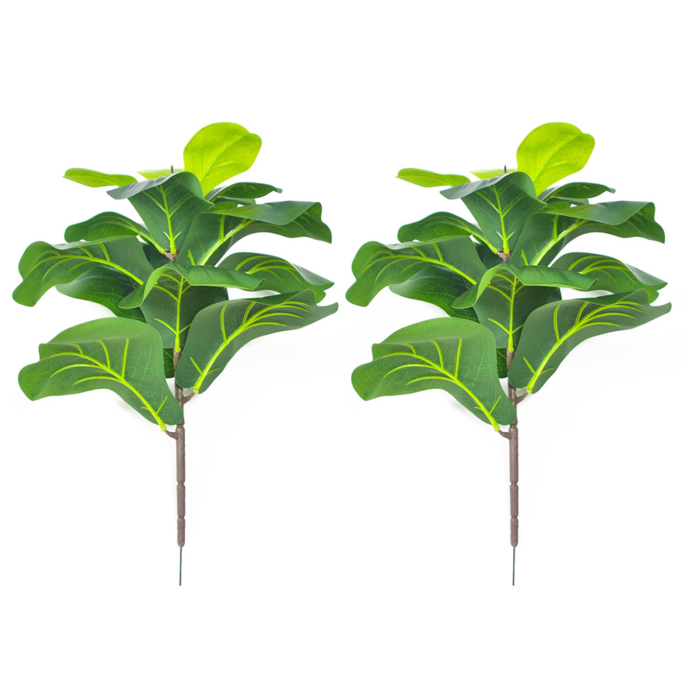 AB33-2Pcs الاصطناعي كمان ورقة  - مراجعة Fiddle Leaf Fig وسعره
